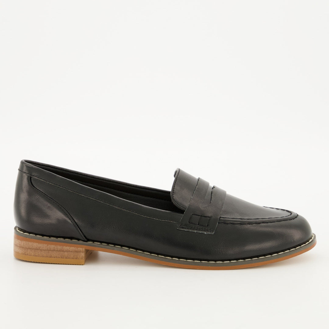 Ladies Penny Loafer - Black
