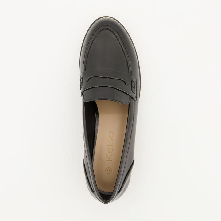 Ladies Penny Loafer - Black
