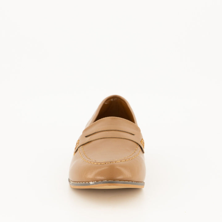 Ladies Penny Loafer - Tan