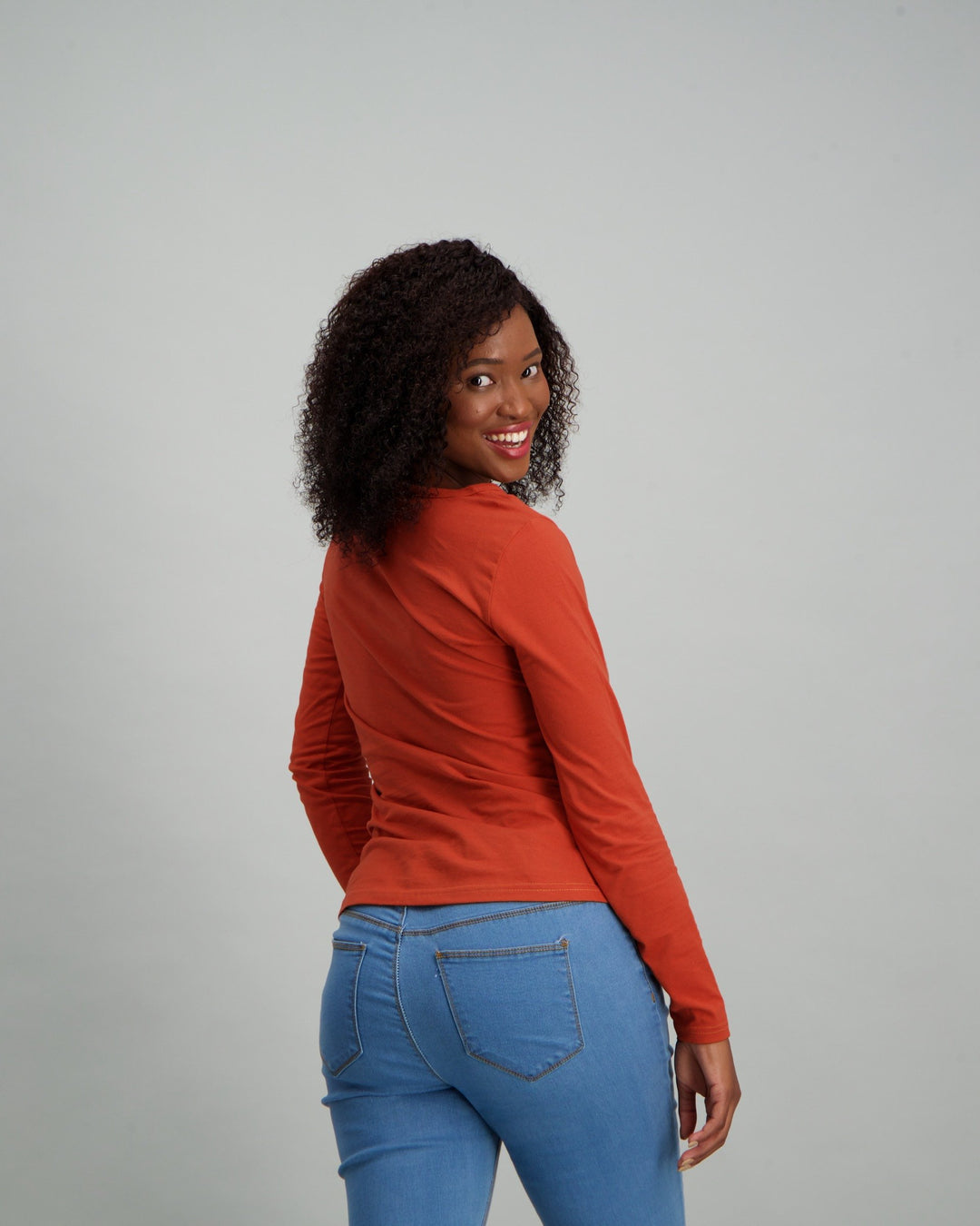 Ladies Be Brave Long Sleeve T-Shirt - Burnt Orange