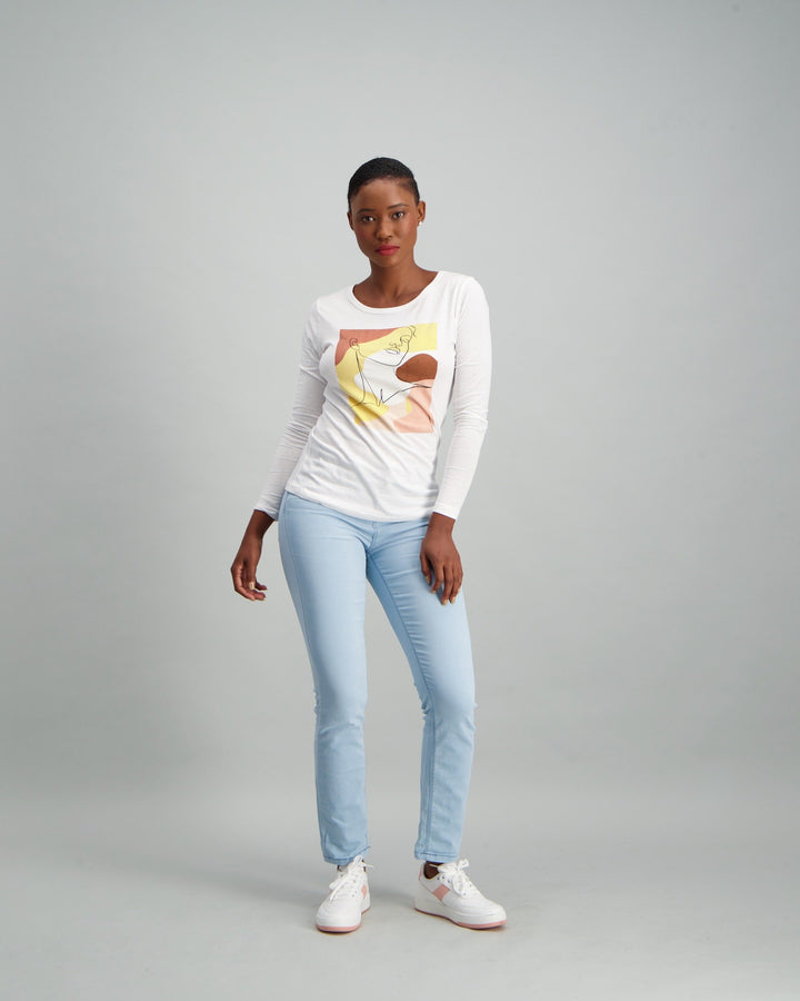 Ladies Long Sleeve T-Shirt - White