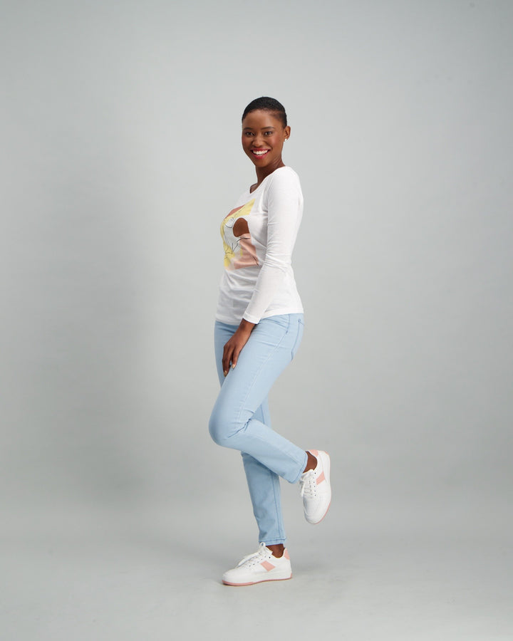 Ladies Long Sleeve T-Shirt - White