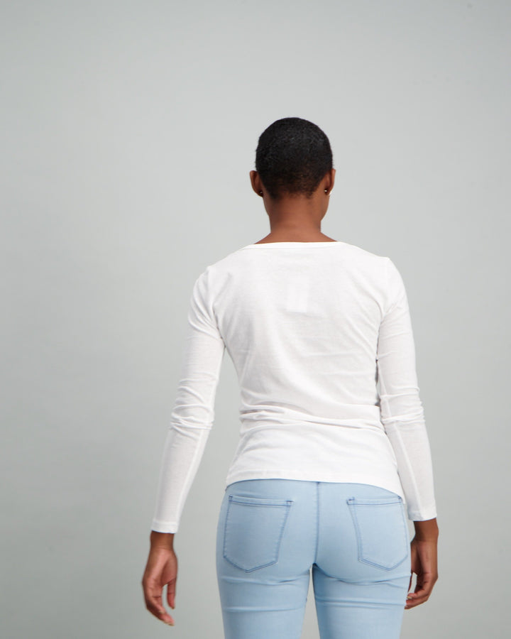 Ladies Long Sleeve T-Shirt - White