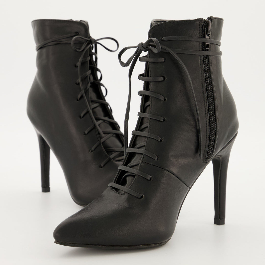 Ladies Ladies-Lace Up Stiletto Heel Boot – Edgars