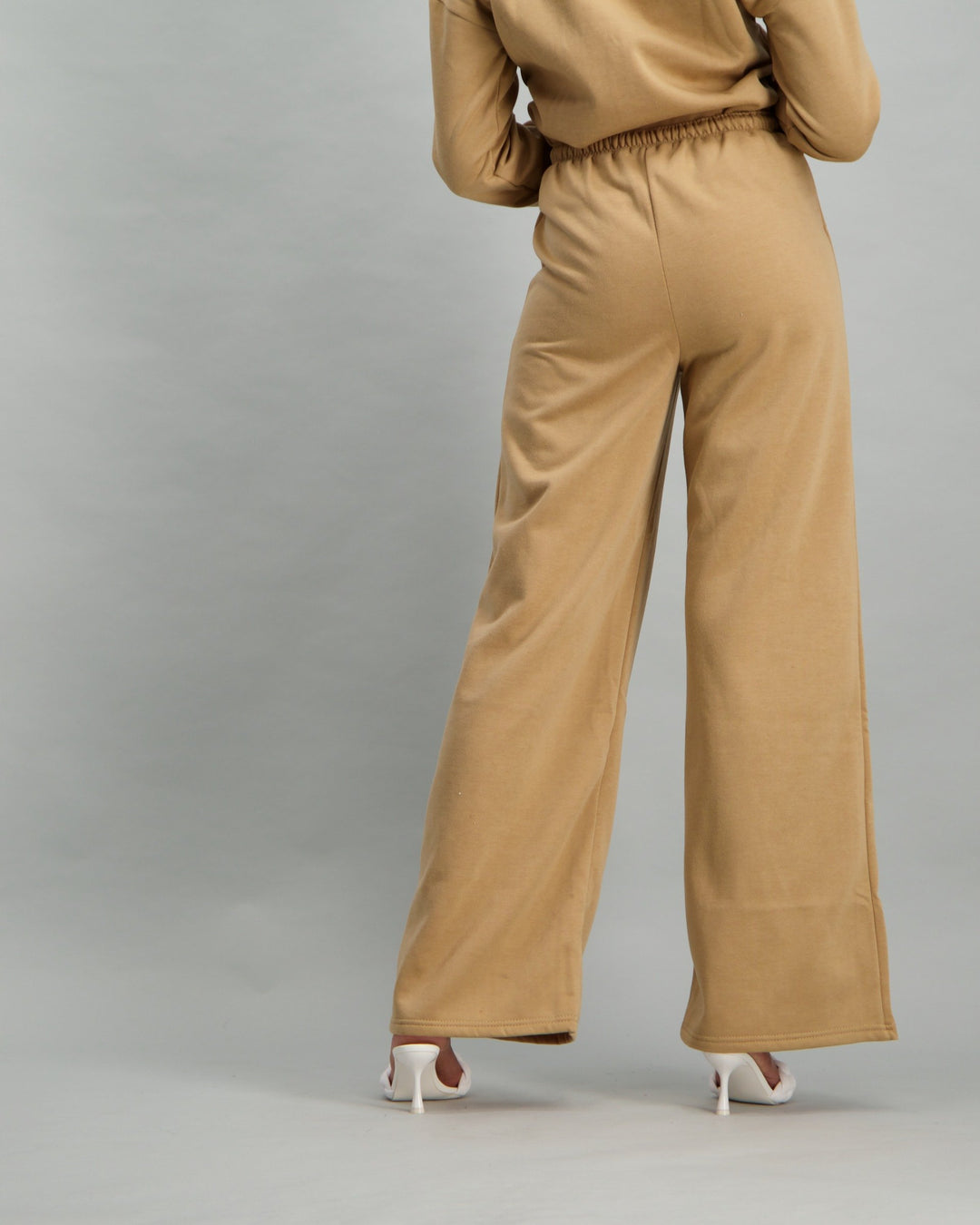 Ladies Wide Leg Sweat pant - Oatmeal