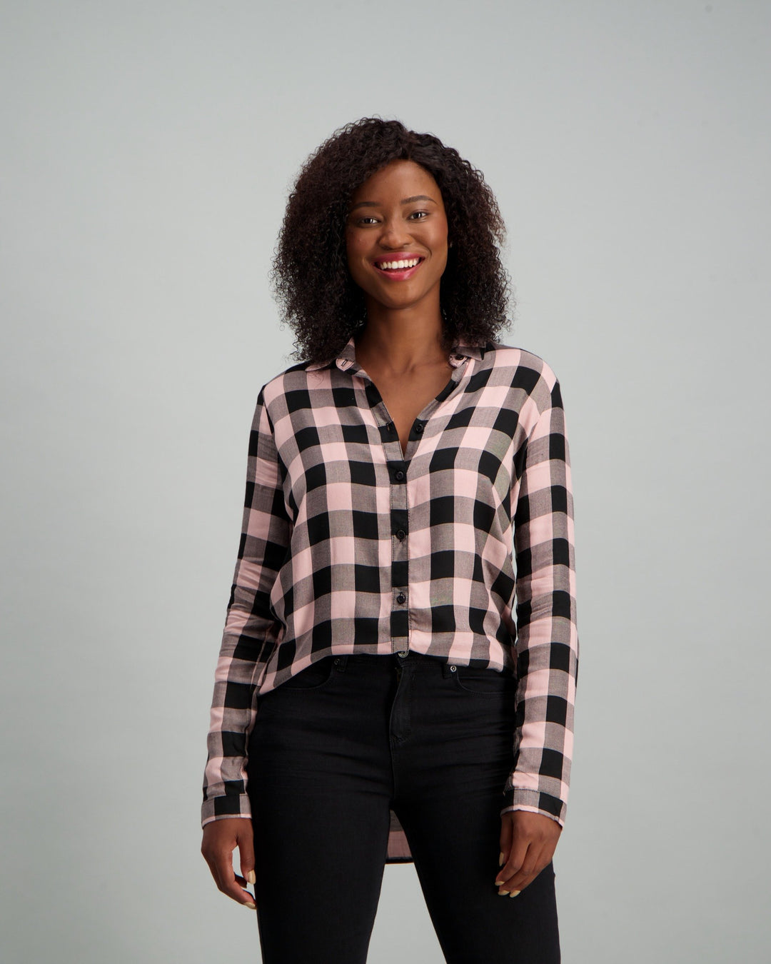 Ladies Check Shirt - Pink
