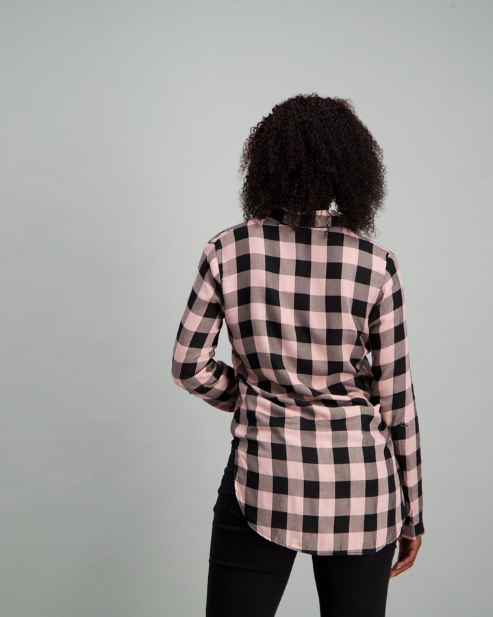 Ladies Check Shirt - Pink