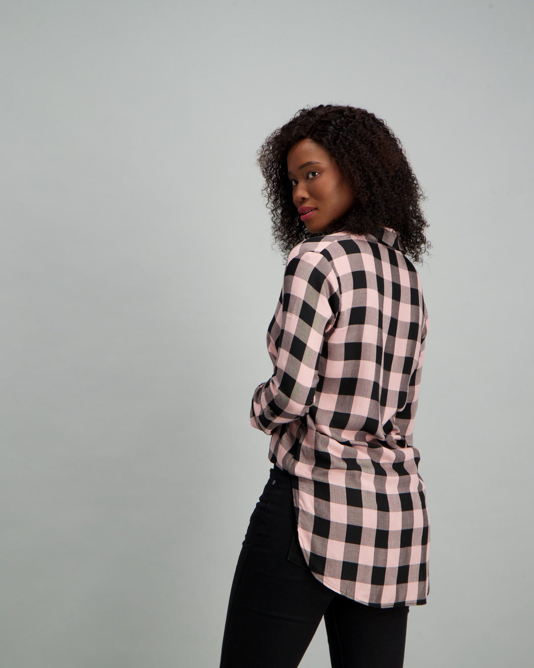 Ladies Check Shirt - Pink