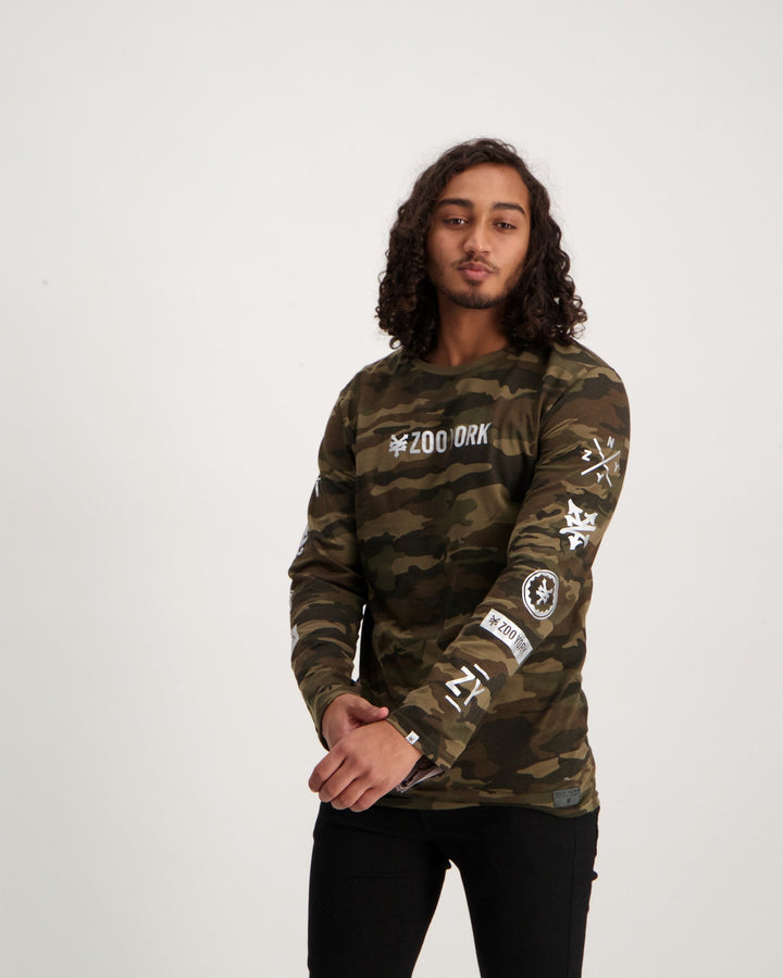 Men's Zoo York Rotary Long Sleeve T-Shirt Camo
