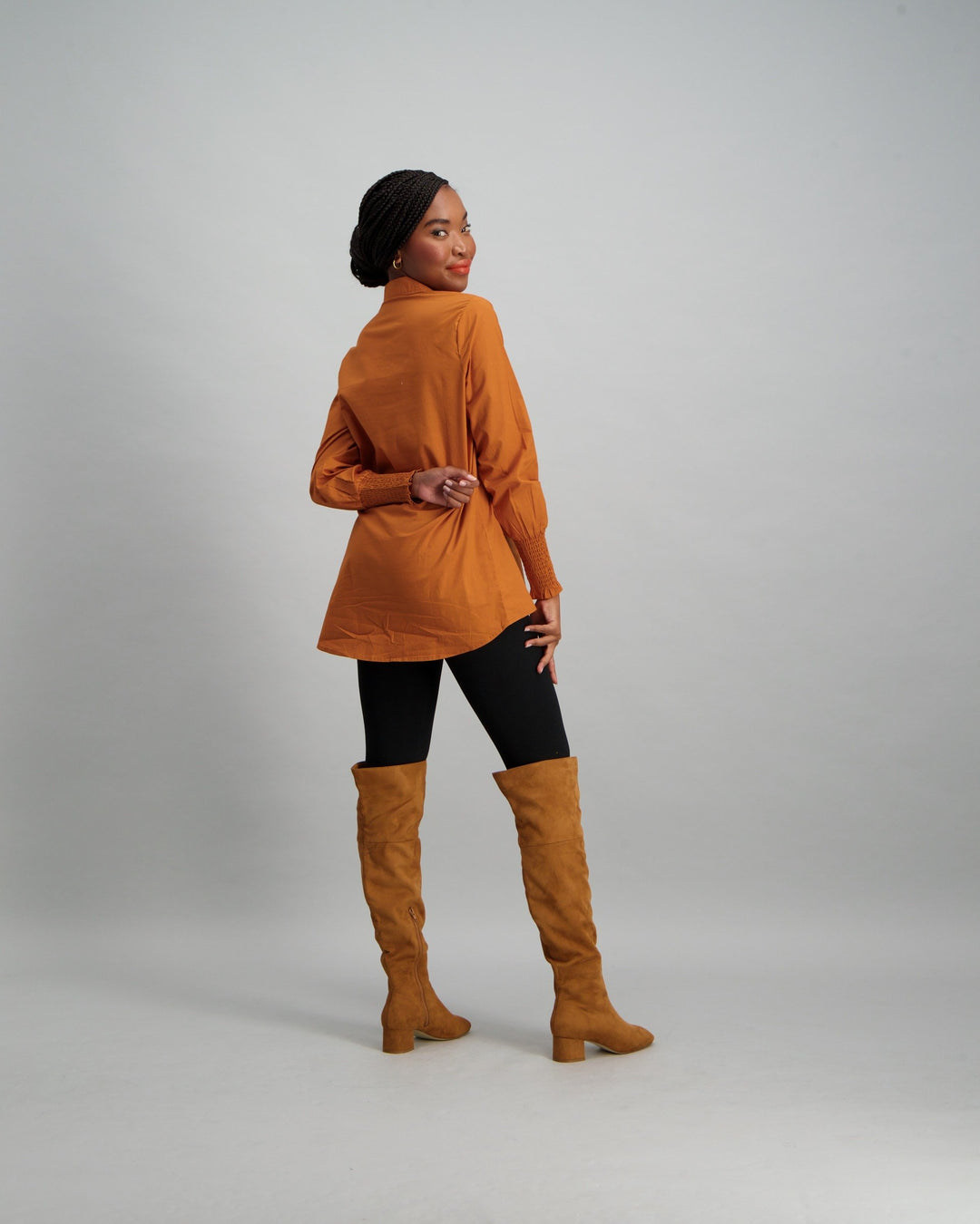 Ladies Oversized Shirt - Tan