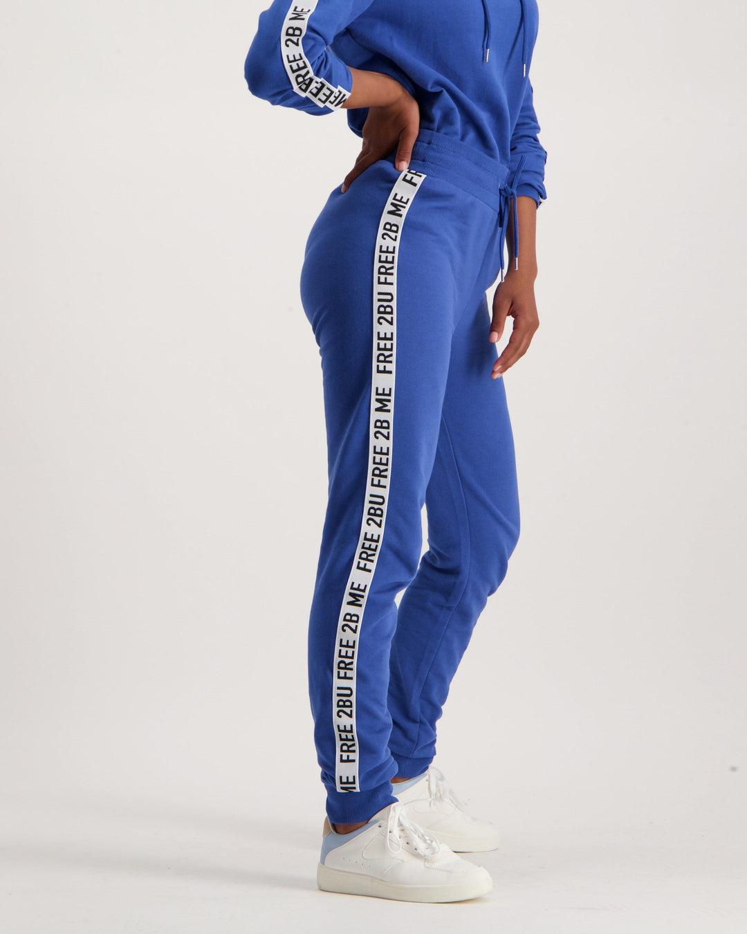 Ladies-Side Tape Joggers / Blue