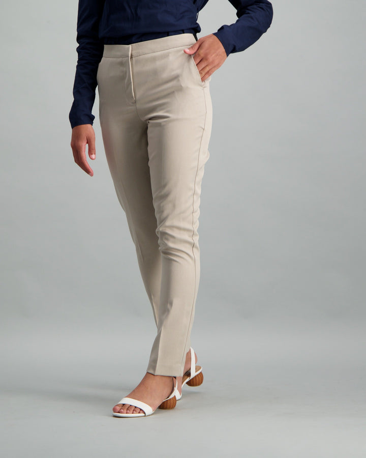 Ladies-Elastic Waist Pant Stone