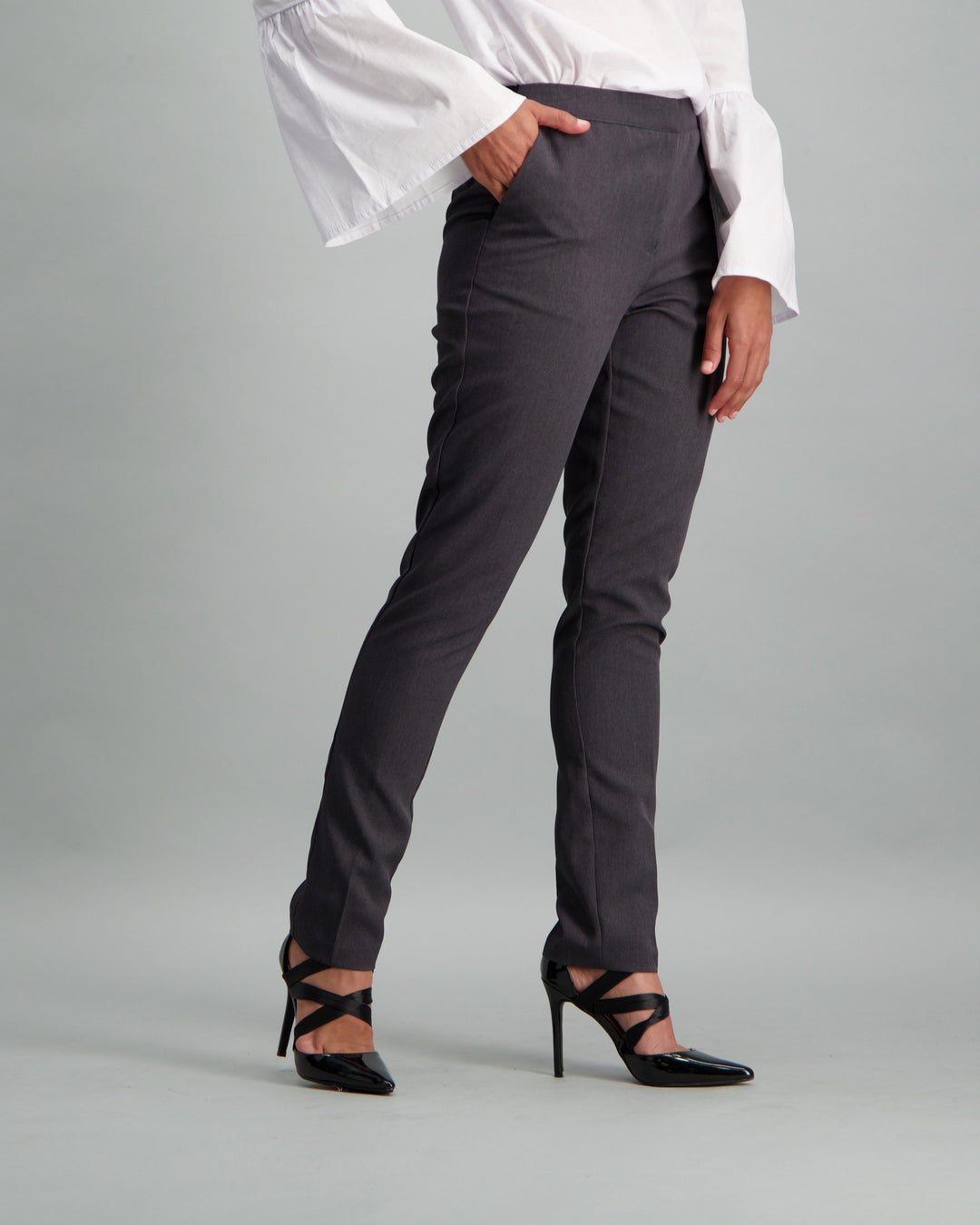 Ladies-Elastic Waist Pant Black