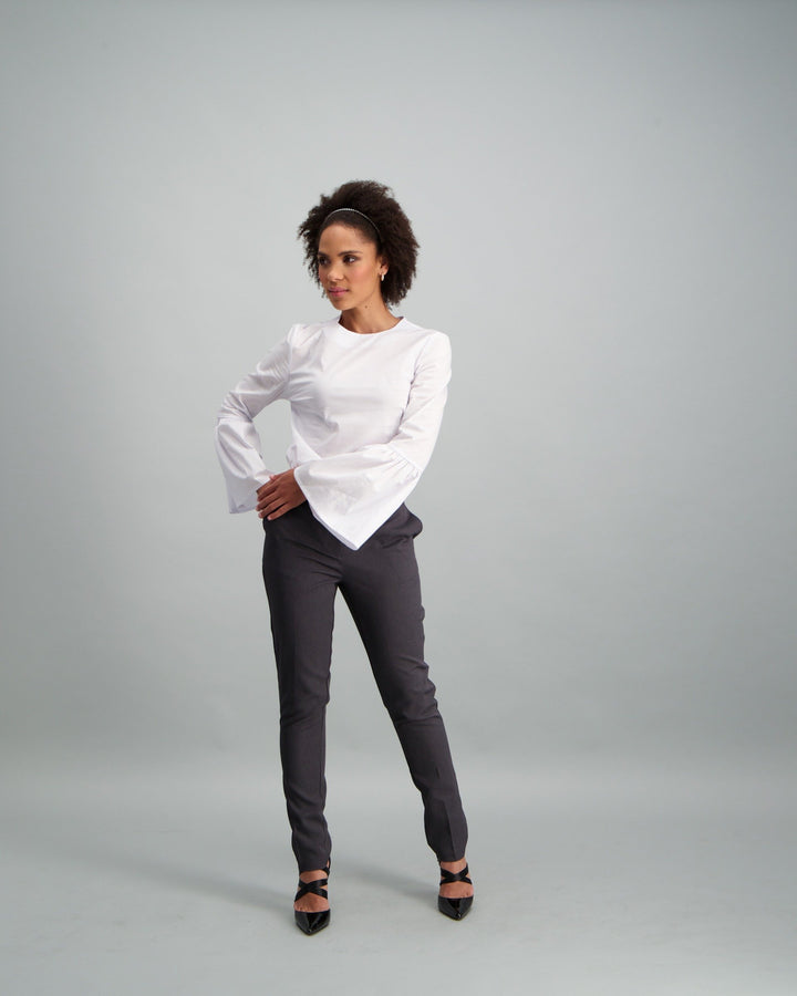 Ladies-Elastic Waist Pant Black