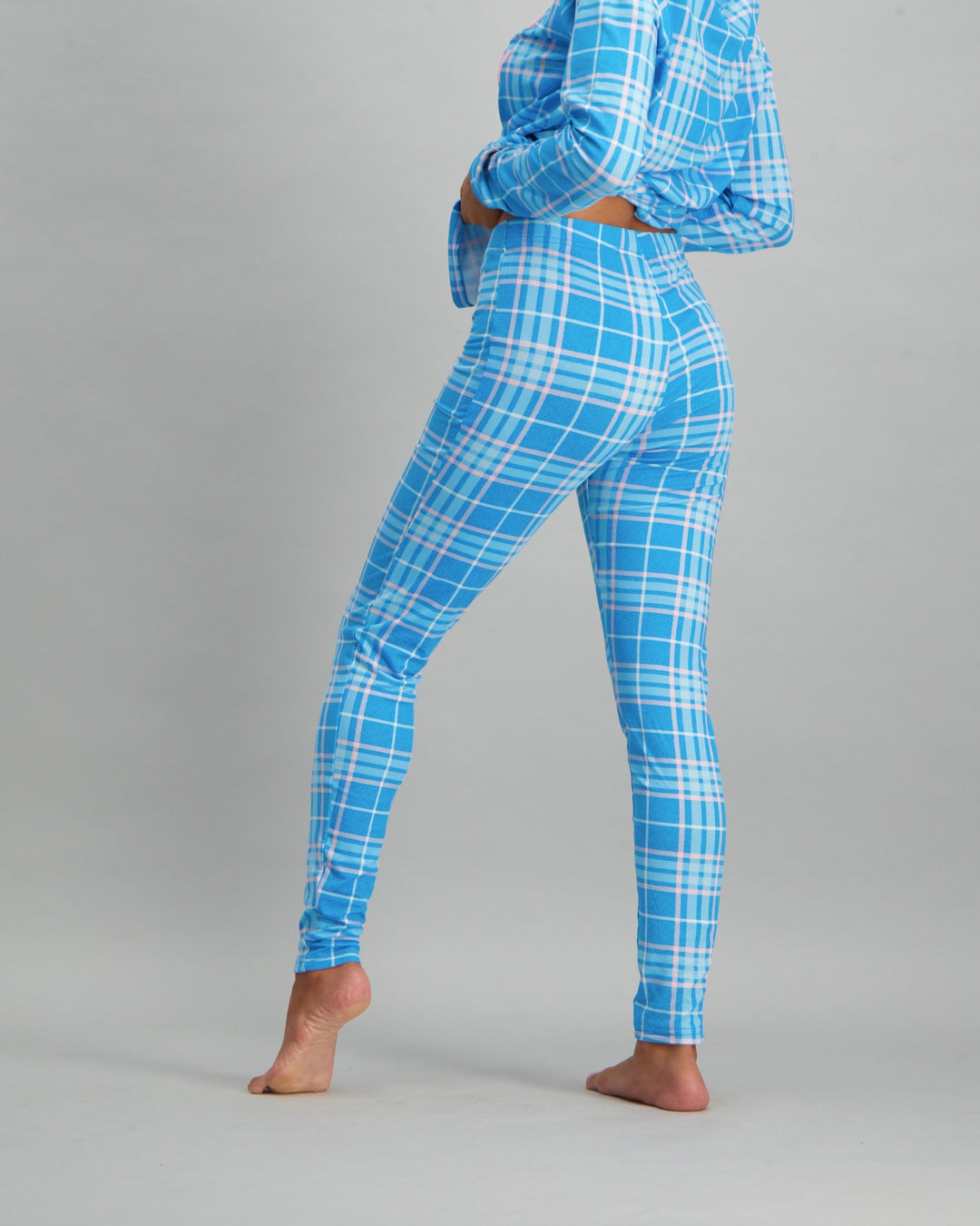 Ladies Print Slogan Pyjama Set - Blue