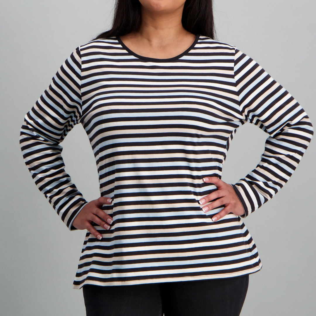 Ladies Ladies-Long Sleeve Striped T-Shirt – Edgars