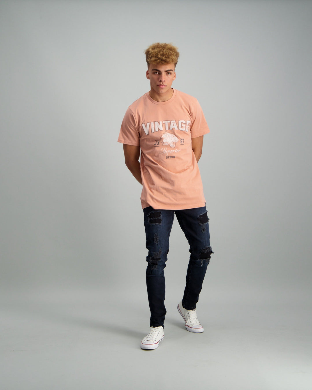 Men's Blue/Black Slim Denim Jean