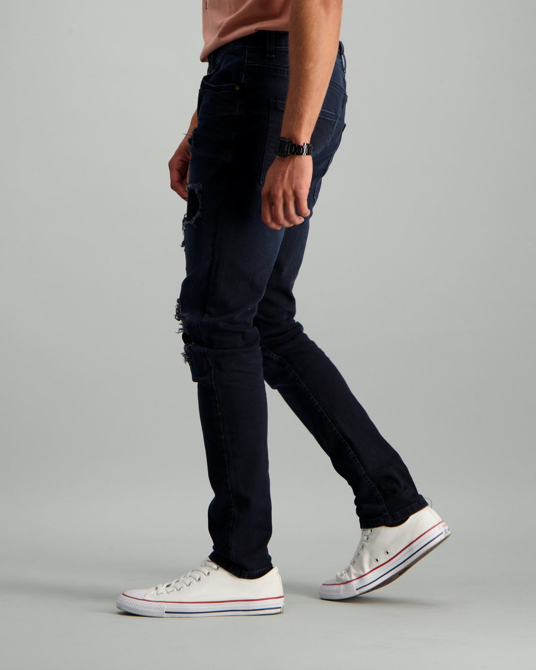 Men's Blue/Black Slim Denim Jean