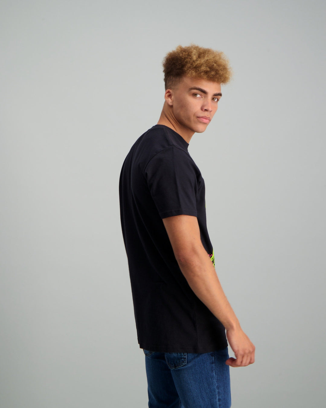 Men's Slime Skull Print T-Shirt Black