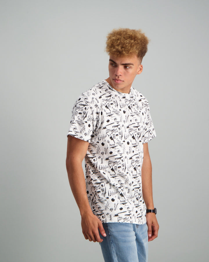 Men's Print T-Shirt - White