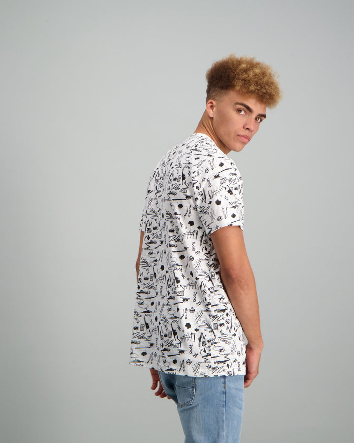 Men's Print T-Shirt - White