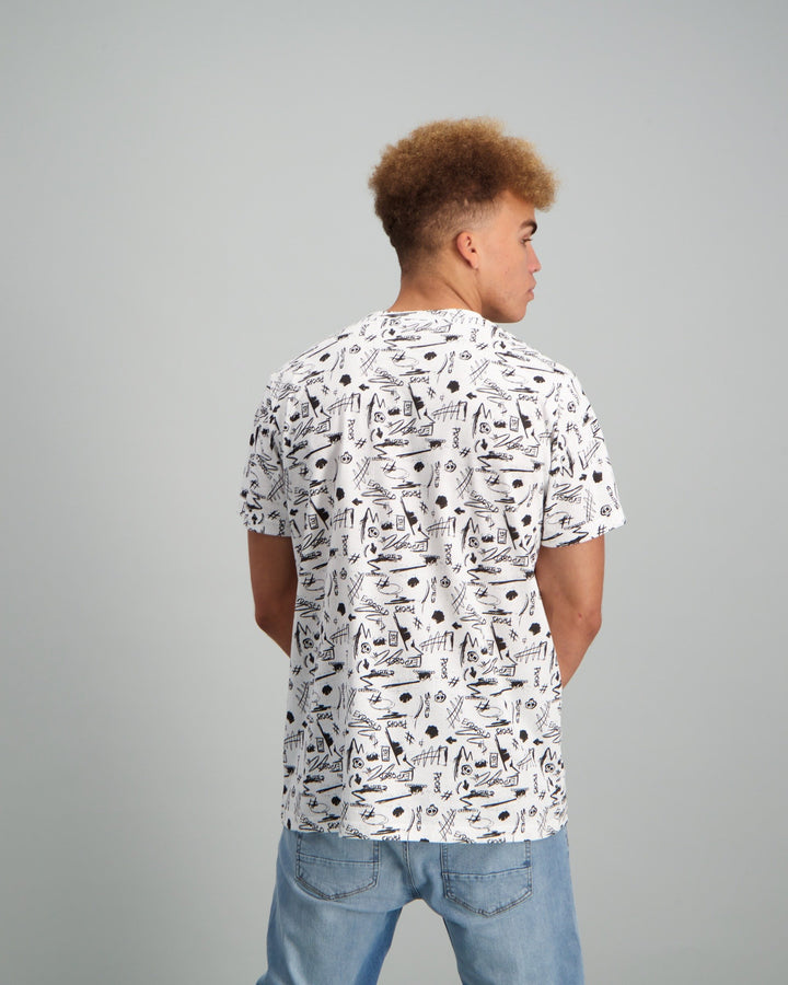 Men's Print T-Shirt - White