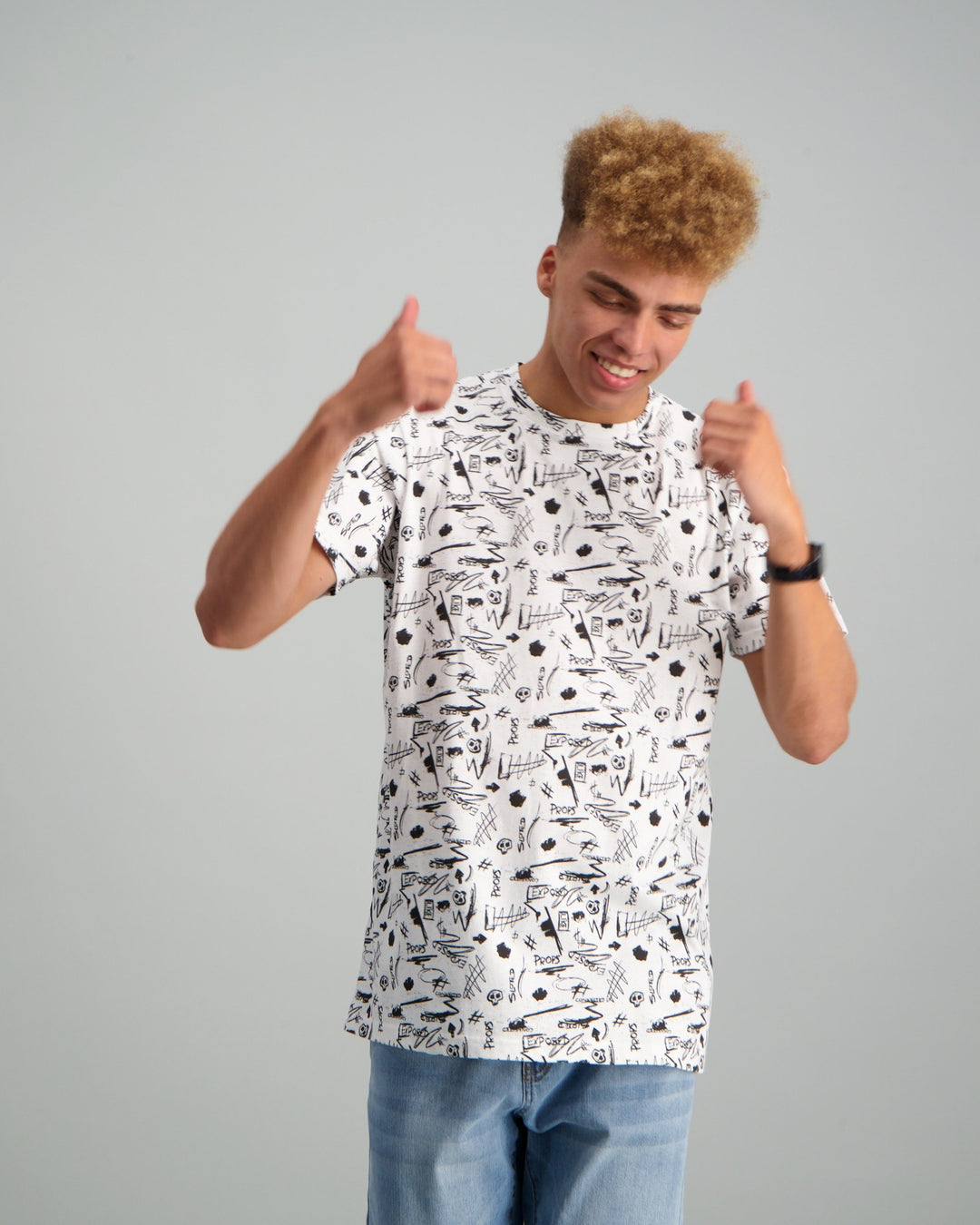 Men's Print T-Shirt - White