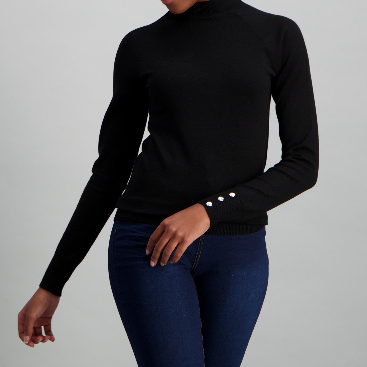 ABYTS TURTLE NECK KNIT ブラック 3 Prestige Turtle Neck Cotton Knit Sweaters ACS 195 At The Mister