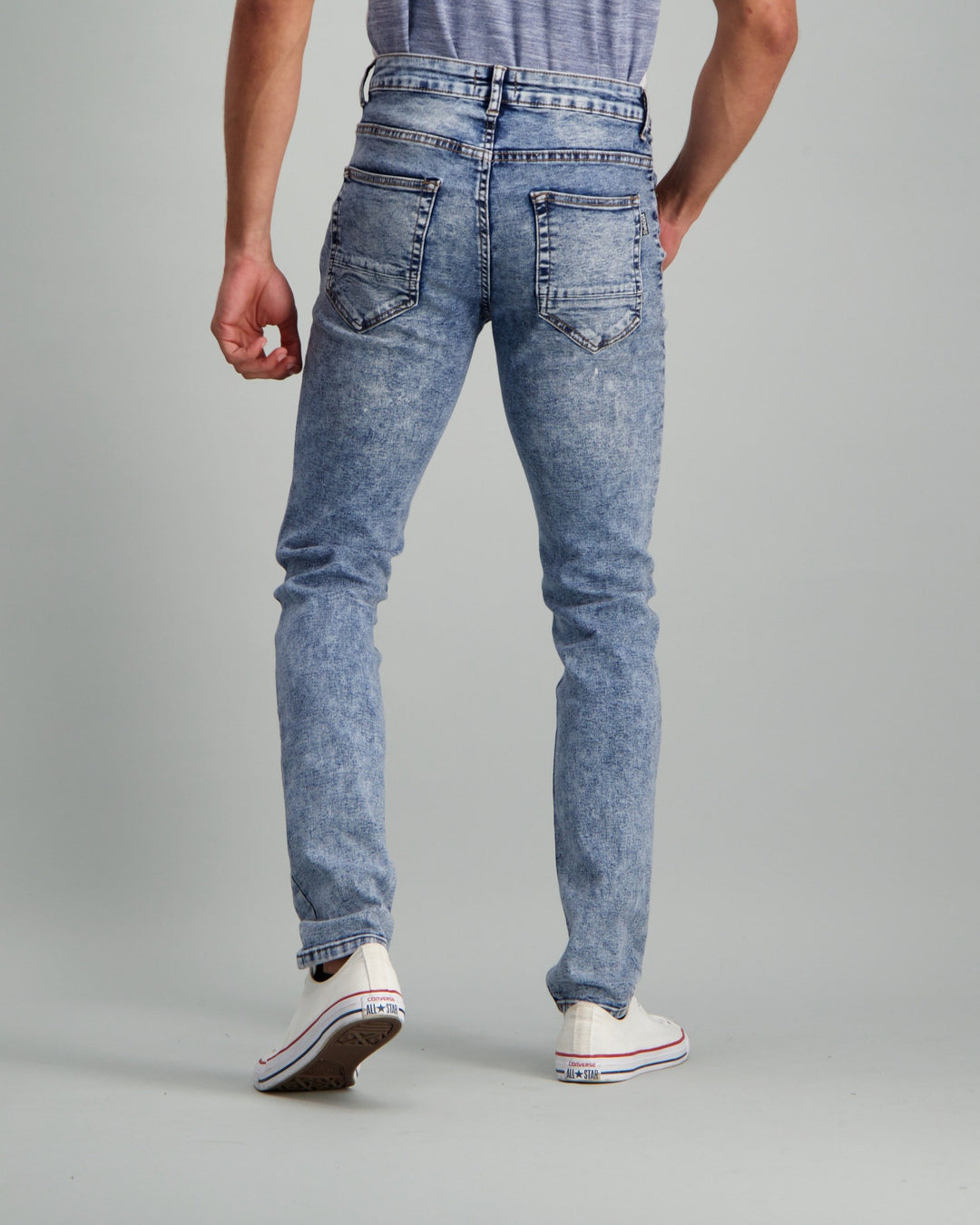 Men's Acid Wash Skinny Denim Jean