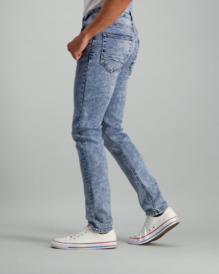 Men's Acid Wash Skinny Denim Jean