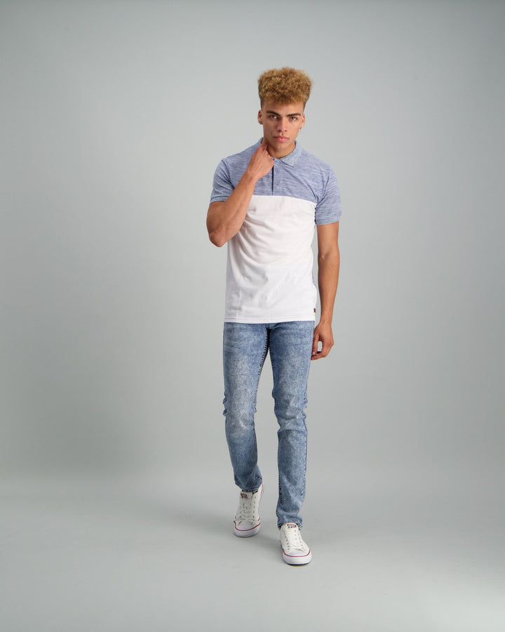 Men's Colourblock Golfer - White