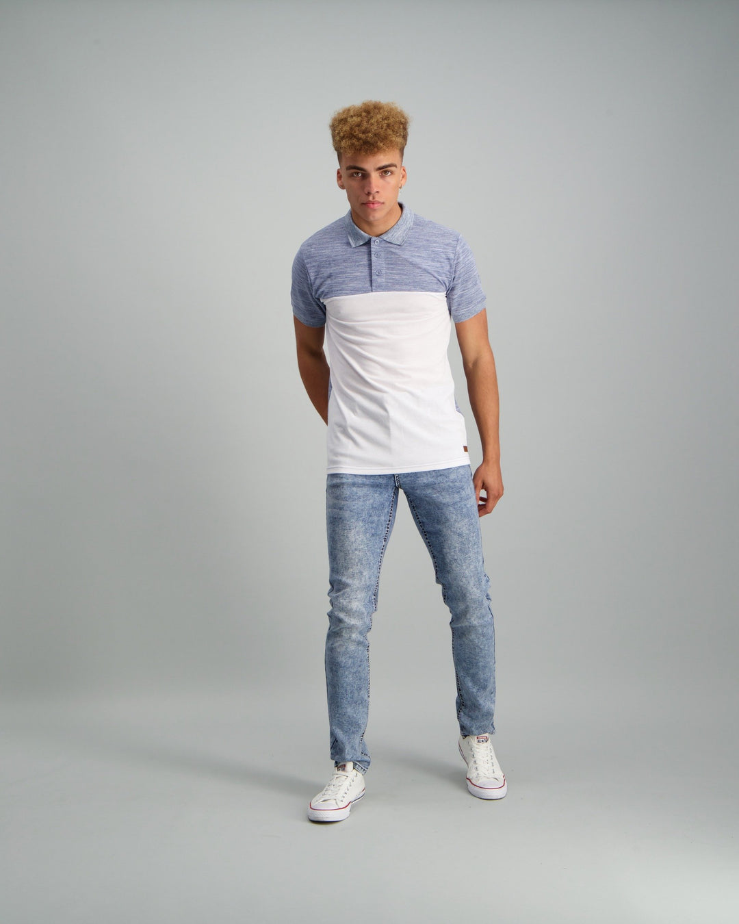 Men's Acid Wash Skinny Denim Jean