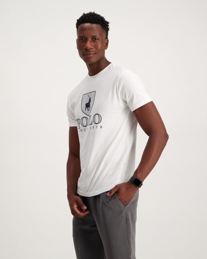 Men's Cory Crest Crew Neck T-Shirt - White