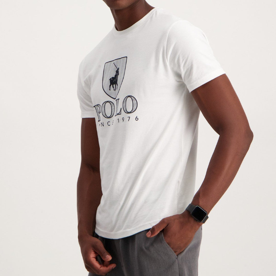 Men's Cory Crest Crew Neck T-Shirt - White