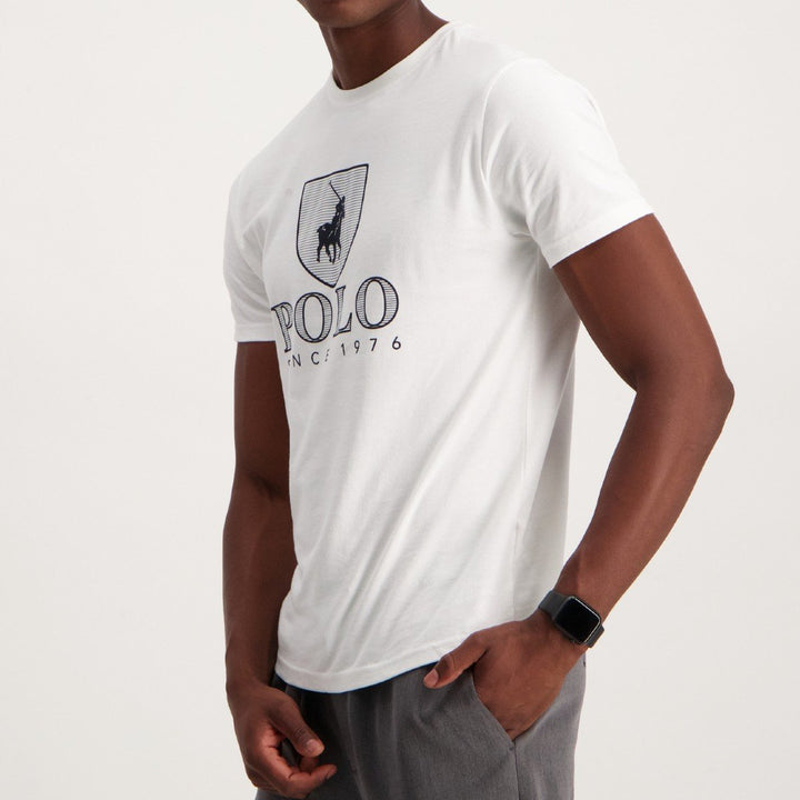 Men's Cory Crest Crew Neck T-Shirt - White