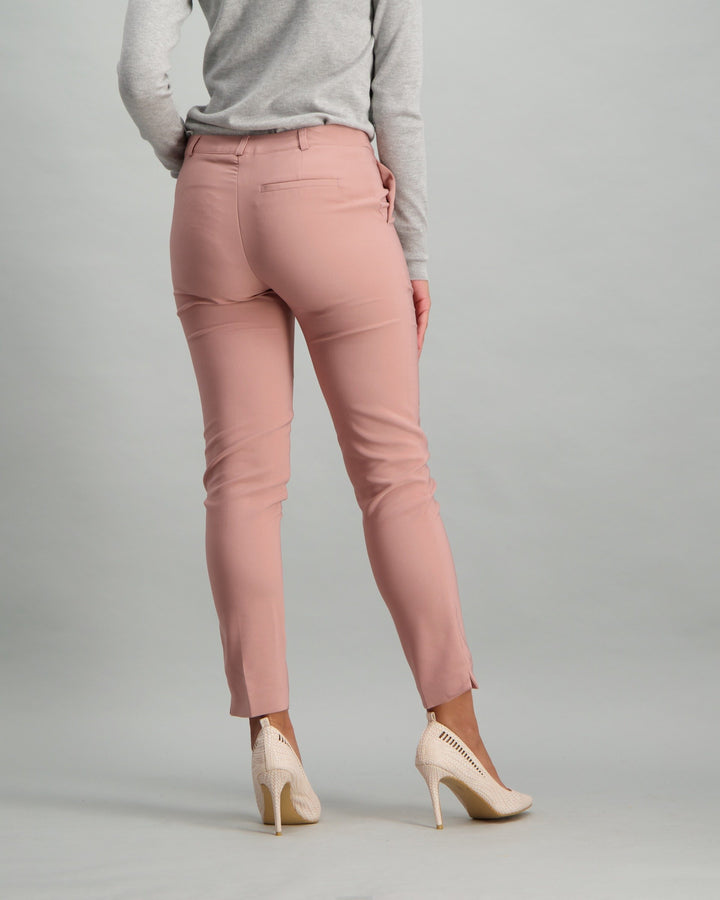 Ladies Slit Hem Suit Ankle Grazer - Pink