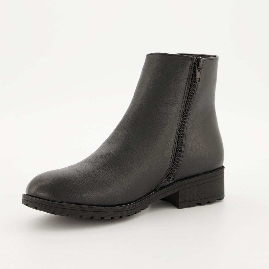 Ladies Multi-Buckle Biker Boot - Black