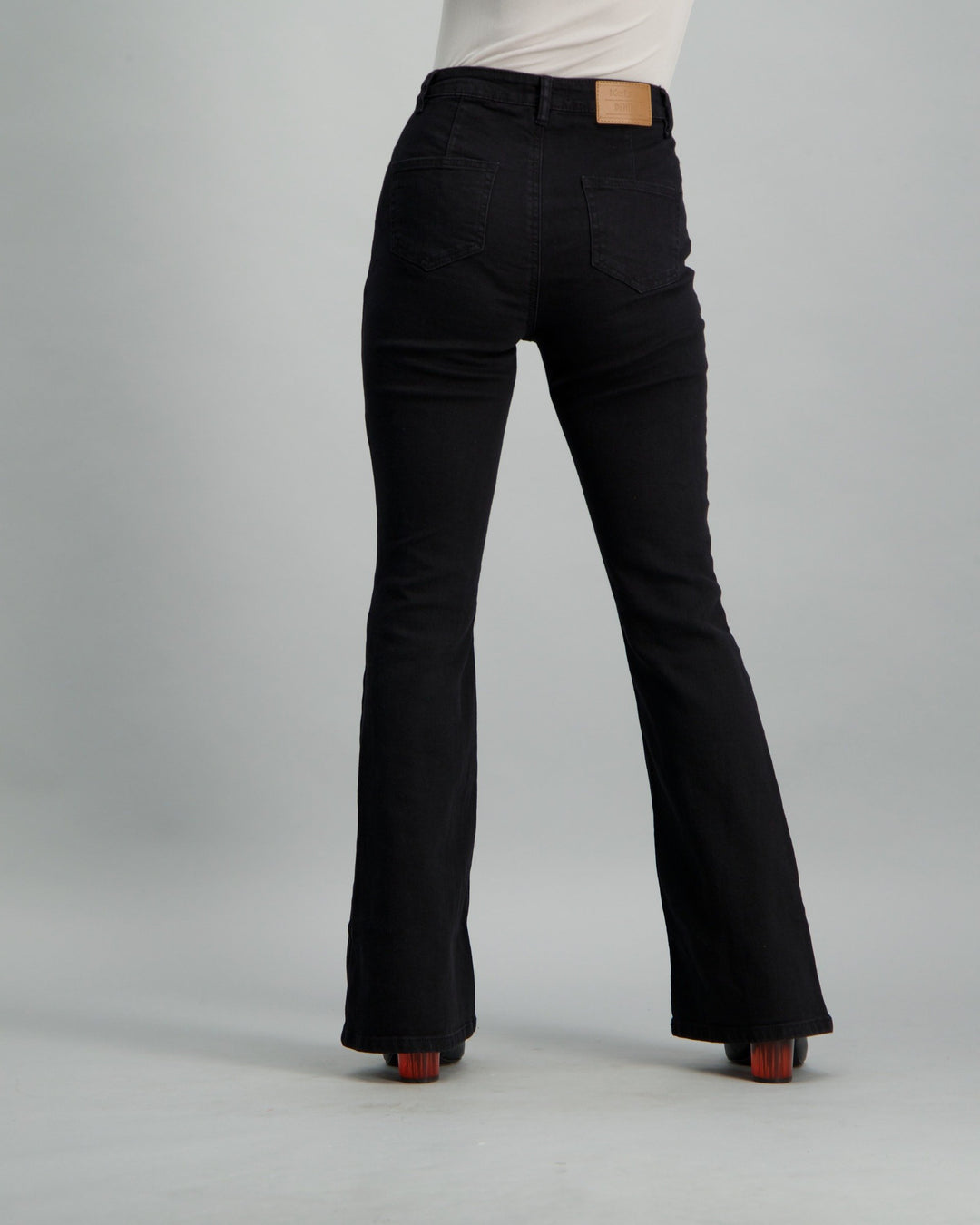 Ladies Black Bootleg Denim Jean