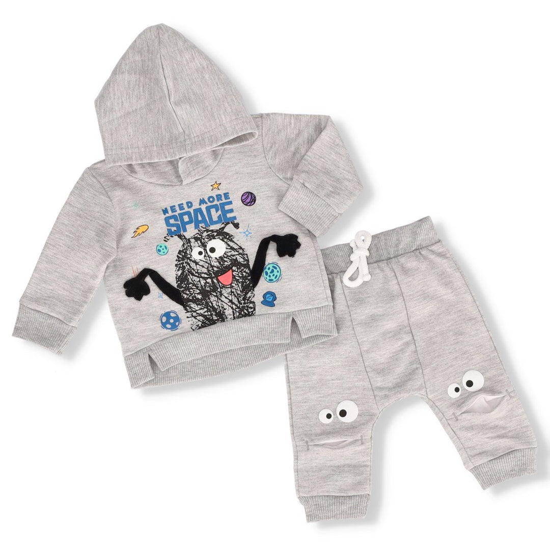 Baby Boys Space Monster Tracksuit - Grey