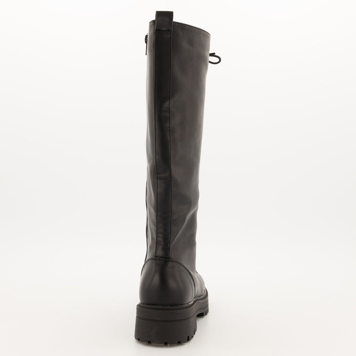 Ladies-Long Chunky Combat Boot