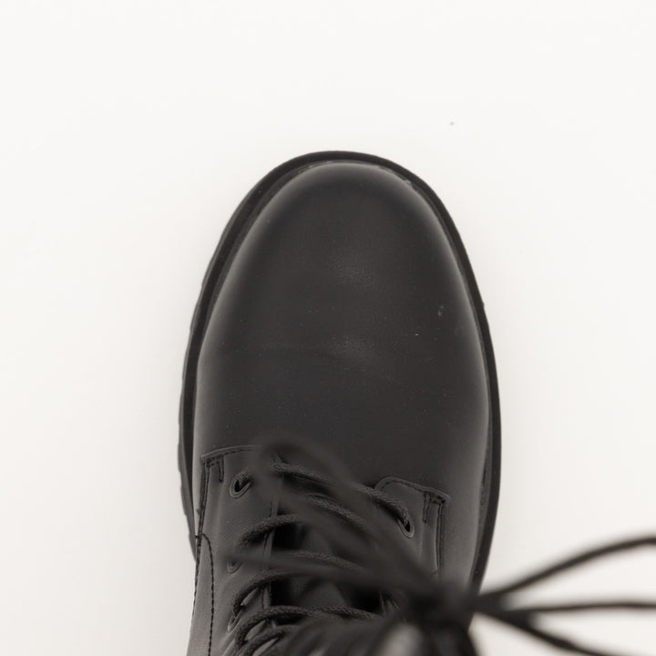 Ladies-Long Chunky Combat Boot