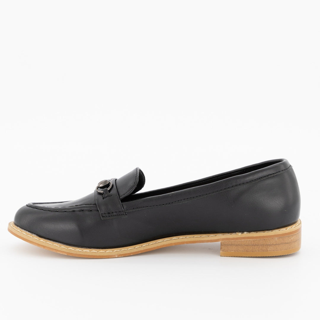 Ladies Trim Loafer - Black