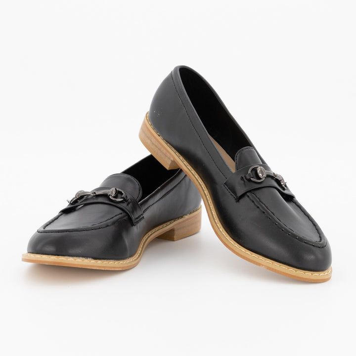 Ladies Trim Loafer - Black