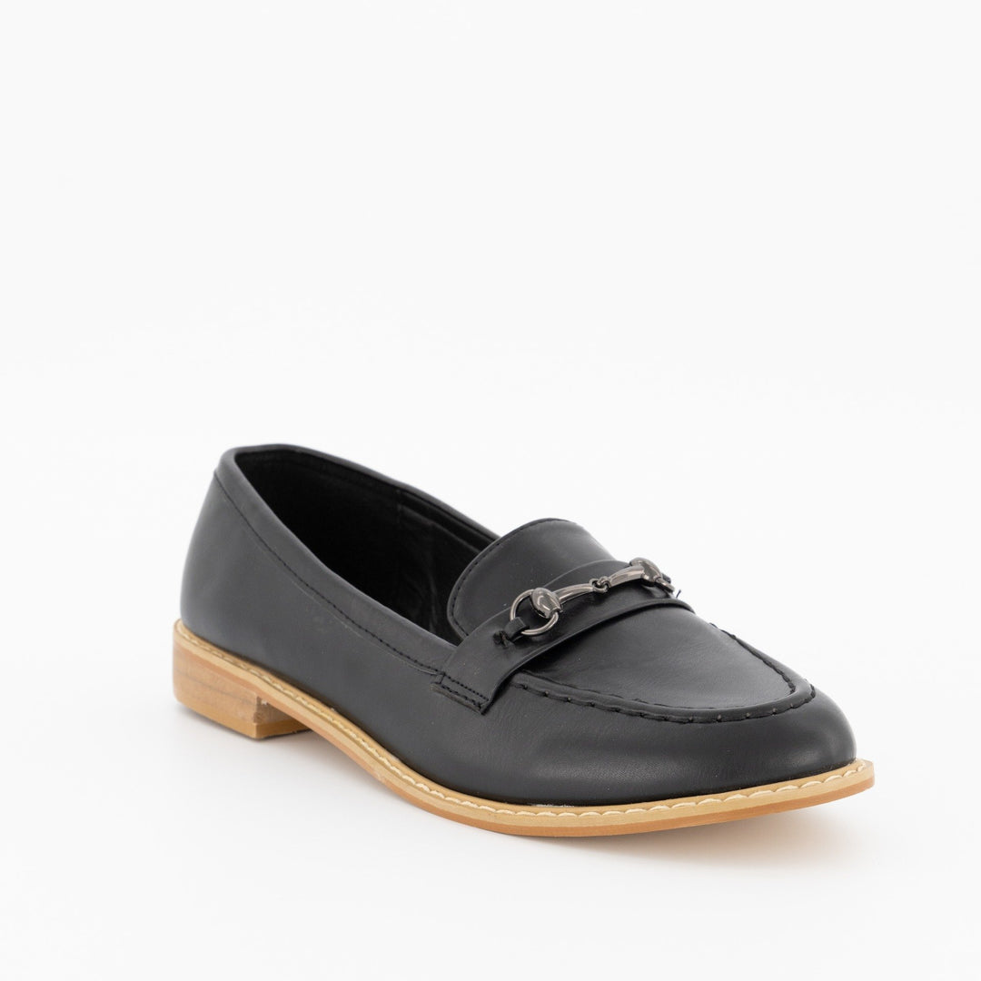 Ladies Trim Loafer - Black