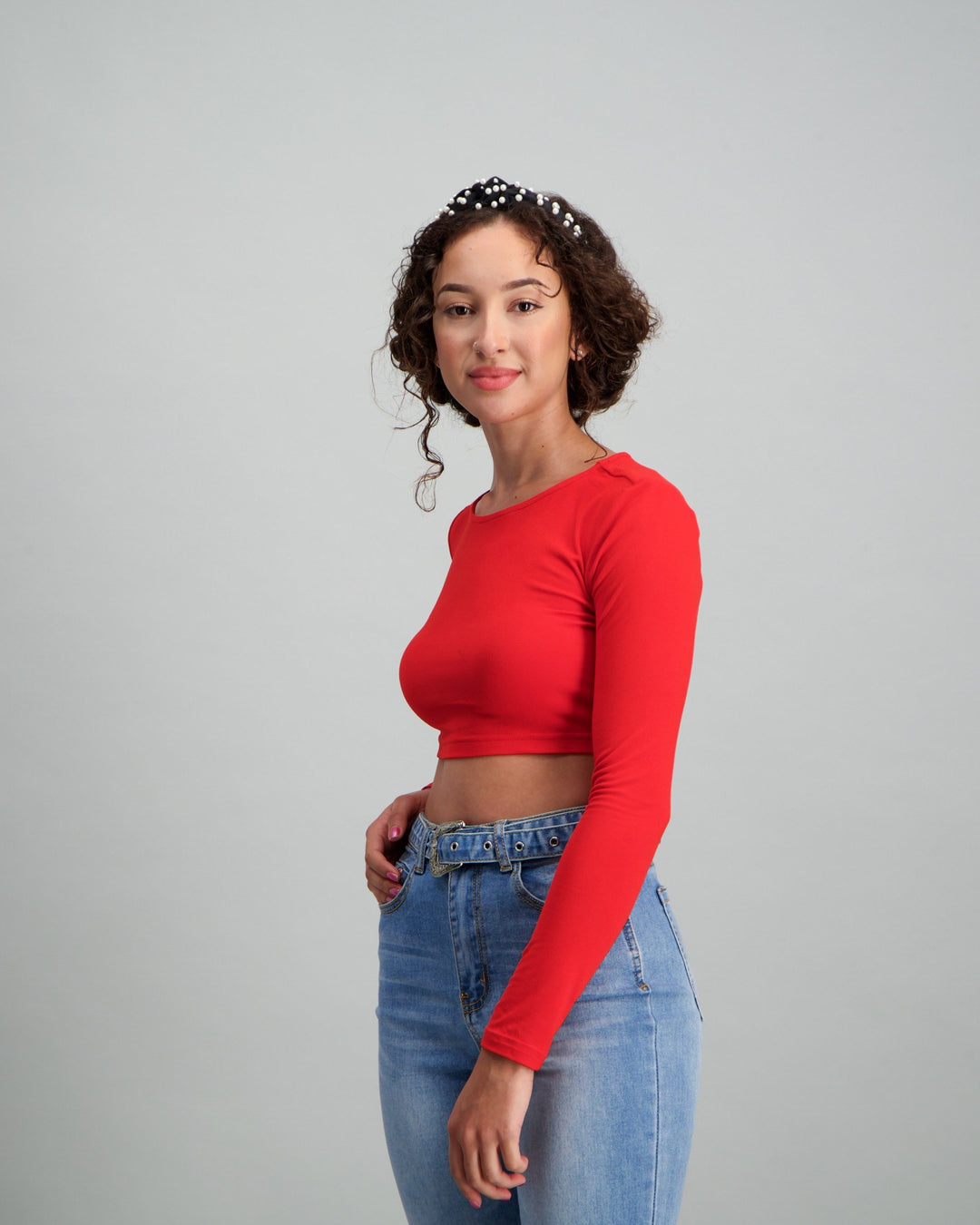 Ladies Open Style Back Top - Red