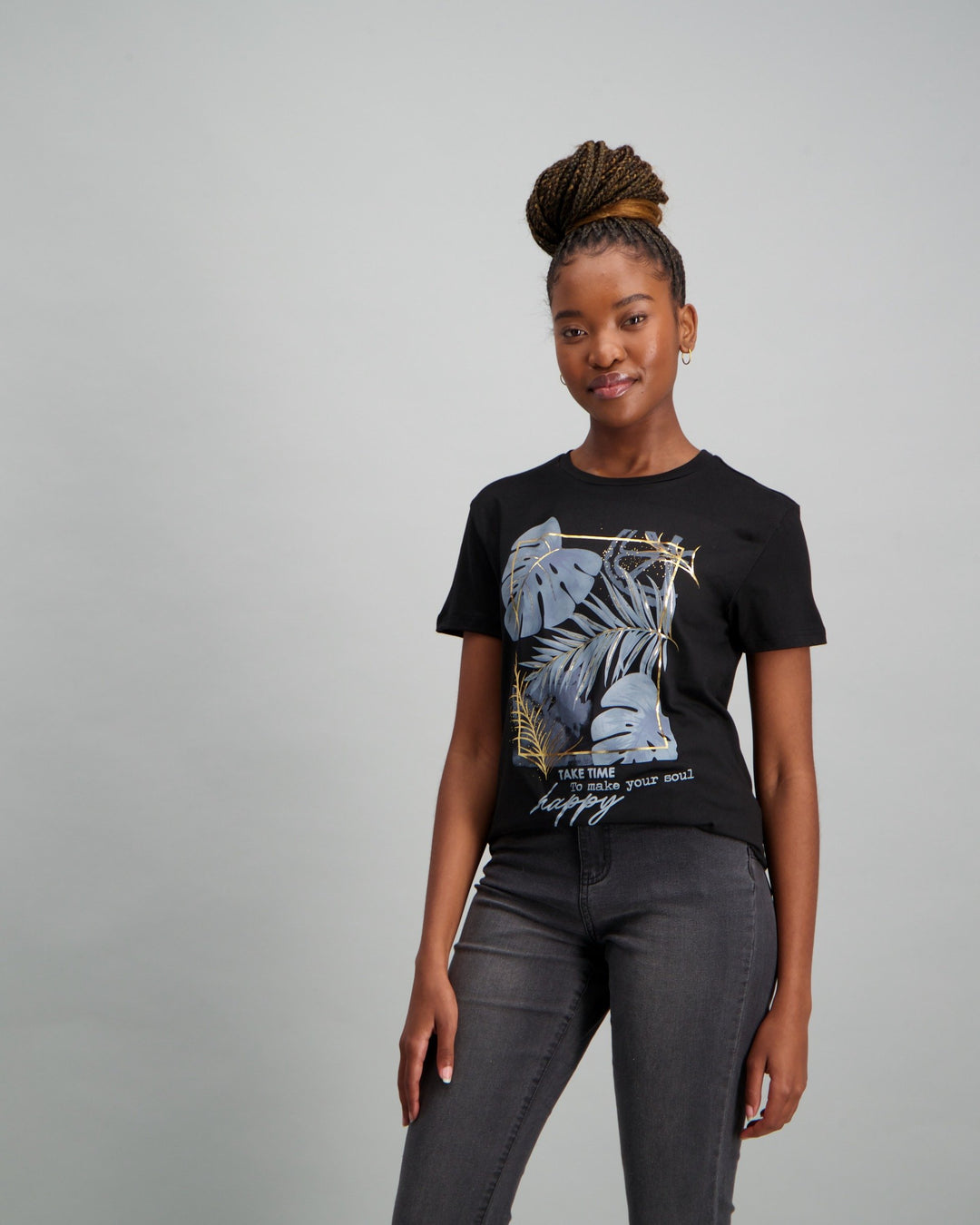 Ladies Foil Duty T-Shirt - Black