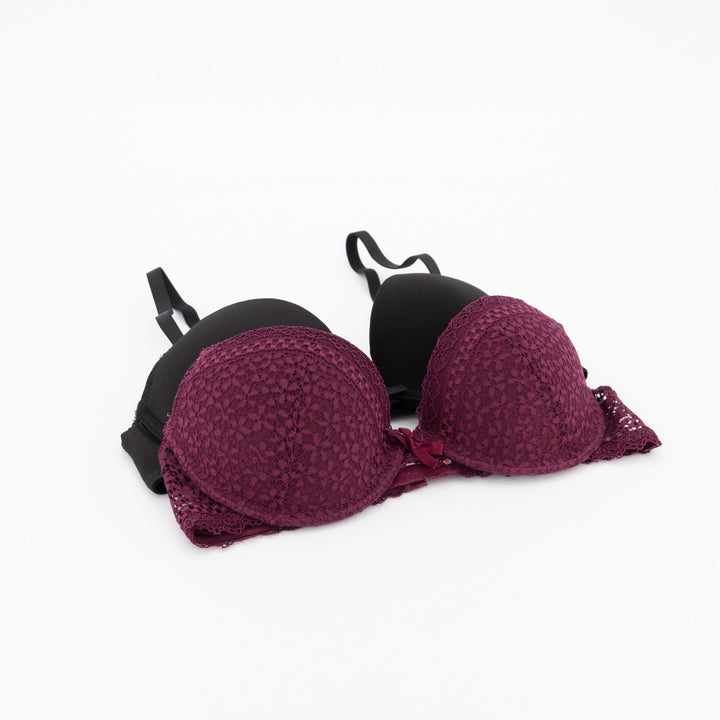 Ladies-2 Pack Galloon Lace T-Shirt Bra