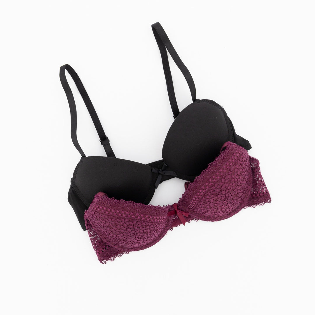 Ladies-2 Pack Galloon Lace T-Shirt Bra