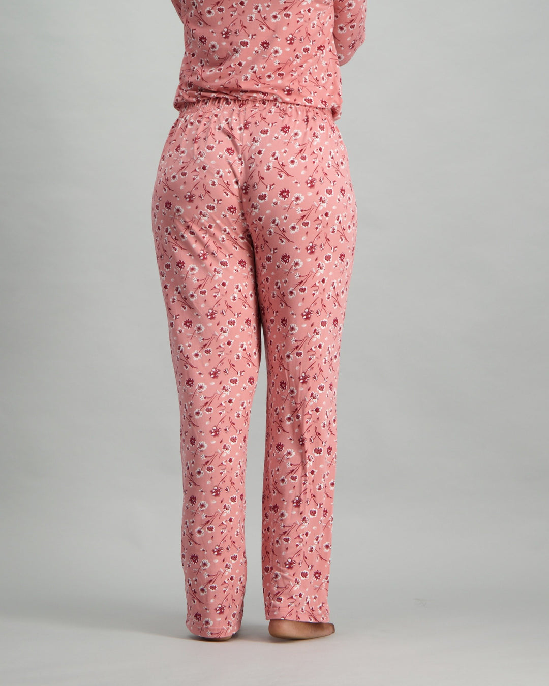 Ladies Long Sleeve Pyjama Set - Pink