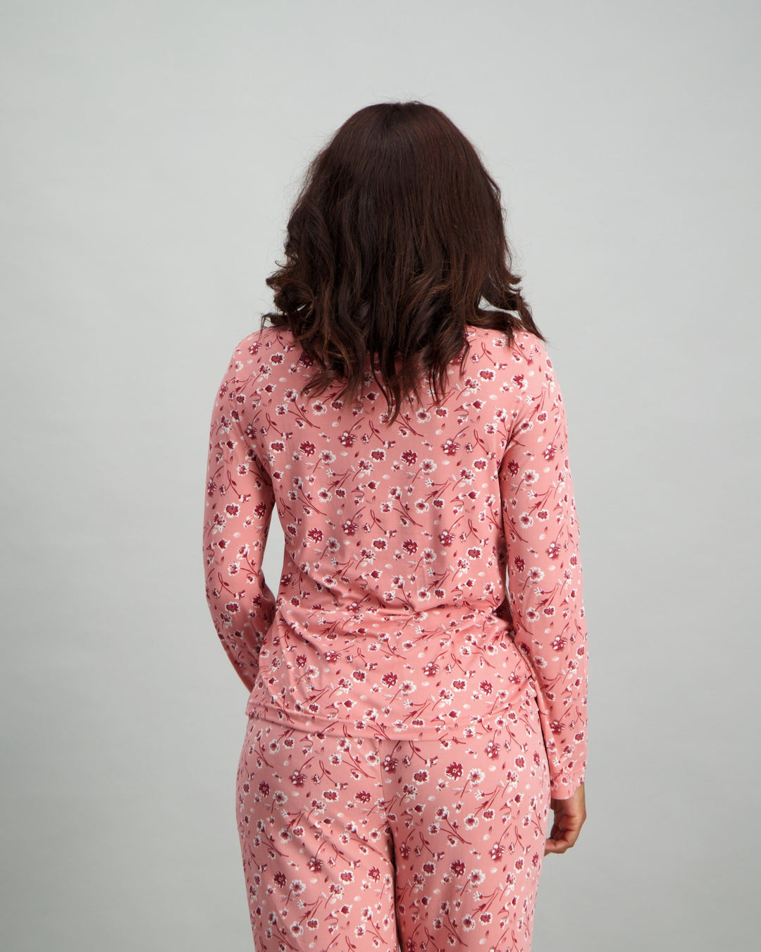 Ladies Long Sleeve Pyjama Set - Pink